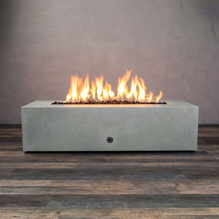 Starfire Designs Concrete Rustic 60" x 24" Linear Gravity Gas Fire Pit Starfire Designs