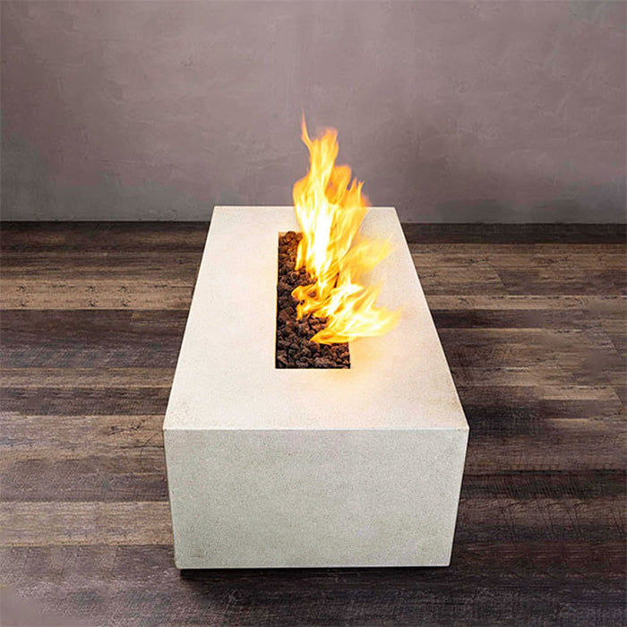 Starfire Designs Rustic 48" x 32" Rectangle Concrete Gravity Gas Fire Pit Starfire Designs