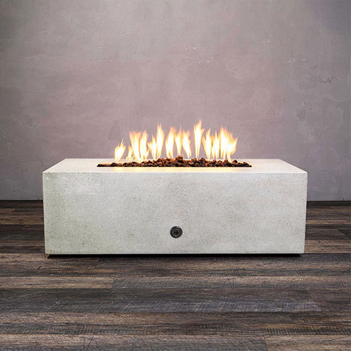 Starfire Designs Rustic 48" x 32" Rectangle Concrete Gravity Gas Fire Pit Starfire Designs