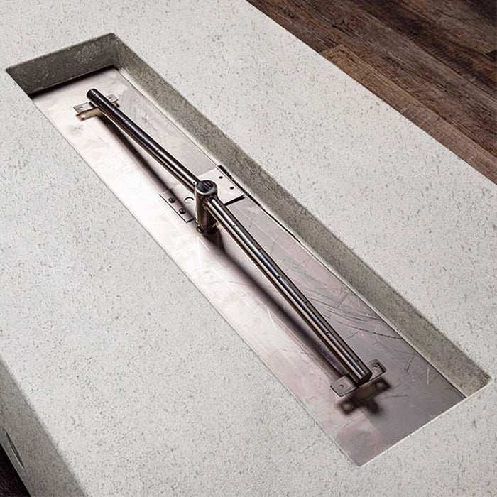 Starfire Designs Concrete Rustic 60" x 24" Linear Gravity Gas Fire Pit Starfire Designs