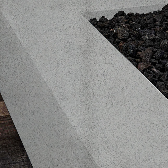 Starfire Designs Concrete Rustic 60" x 24" Linear Gravity Gas Fire Pit Starfire Designs
