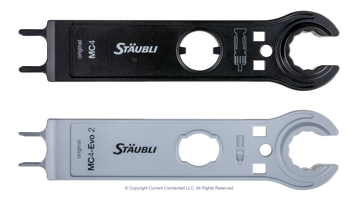 High quality photo of the Staubli - 32.6058 - PV-MS-PLS Open-end spanner set Top View. Photographed by Current Connected