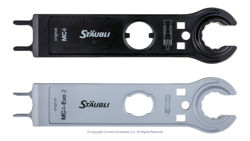 High quality photo of the Staubli - 32.6058 - PV-MS-PLS Open-end spanner set Top View. Photographed by Current Connected