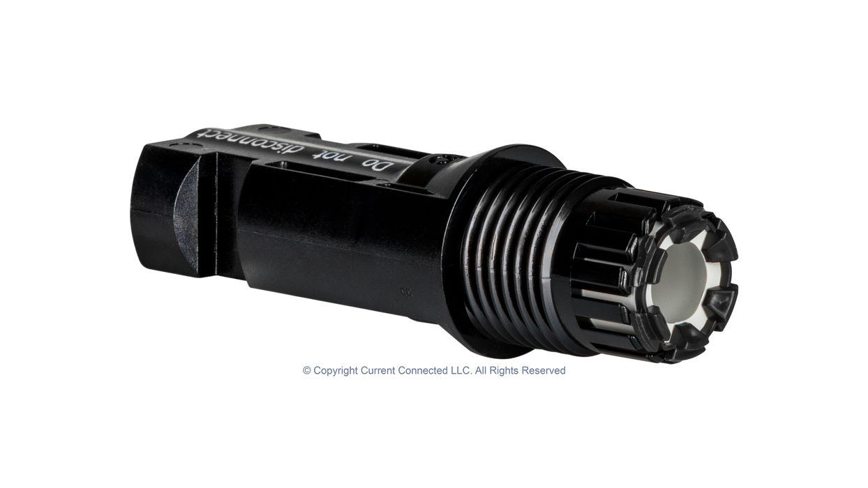 High quality photo of the Staubli - KITMC4-5PK - MC4 Connectors 5 Pack - Connector Angle View No Cap photographed by Current Connected
