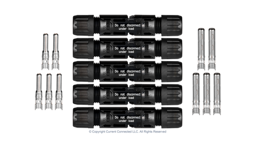High quality photo of the Staubli - KITMC4-5PK - MC4 Connectors 5 Pack Full Kit View photographed by Current Connected