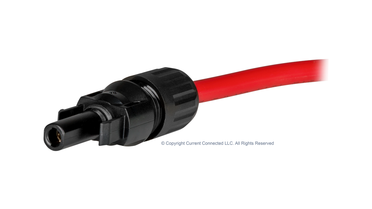 High quality photo of the Staubli - KITMC4-5PK - MC4 Connectors 5 Pack prong Single Plug on PV Cable photographed by Current Connected