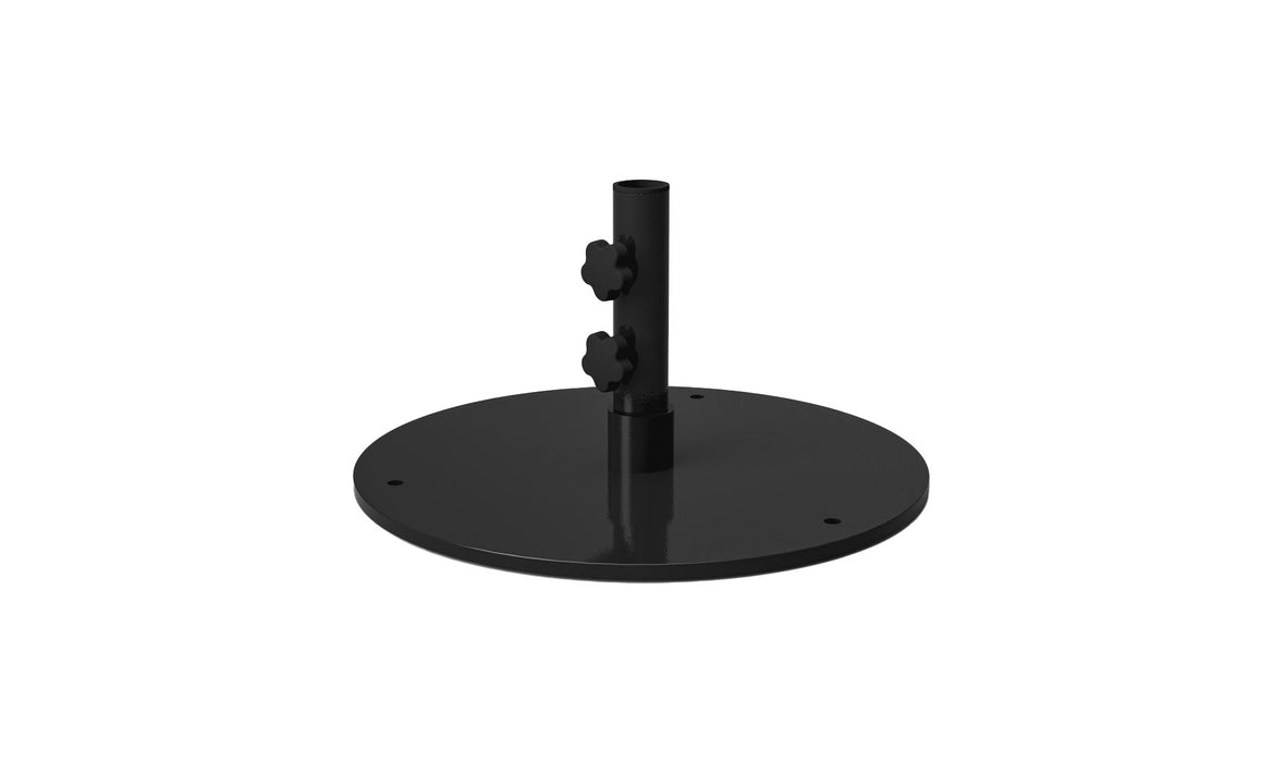 Ledge Lounger Steel Plate Umbrella Base-50lbs — Black (without wheels)