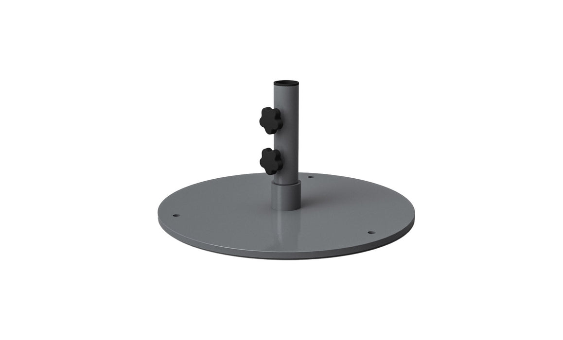 Ledge Lounger Steel Plate Umbrella Base-50lbs — Silver Mist (without wheels)