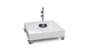 Ledge Lounger Ultra Cantilever Steel Plate Shell Base w Wheels — els-Matte Silver