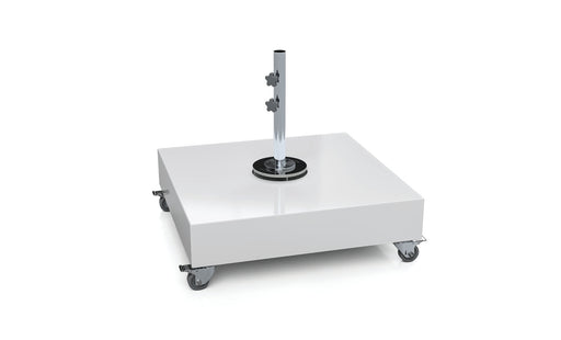 Ledge Lounger Ultra Cantilever Steel Plate Shell Base w Wheels — els-Matte Silver