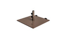 Ledge Lounger Steel Plate Umbrella Base with Wheels-75lbs — Bronze
