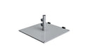Ledge Lounger Steel Plate Umbrella Base with Wheels-75lbs — Silver Mist