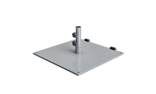 Ledge Lounger Steel Plate Umbrella Base with Wheels-75lbs — Silver Mist