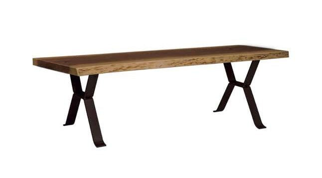 Straight Edge Bench - Steel Inverse Base