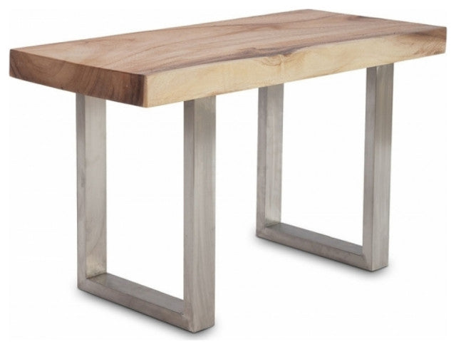 Straight Edge Bench - Steel U Base