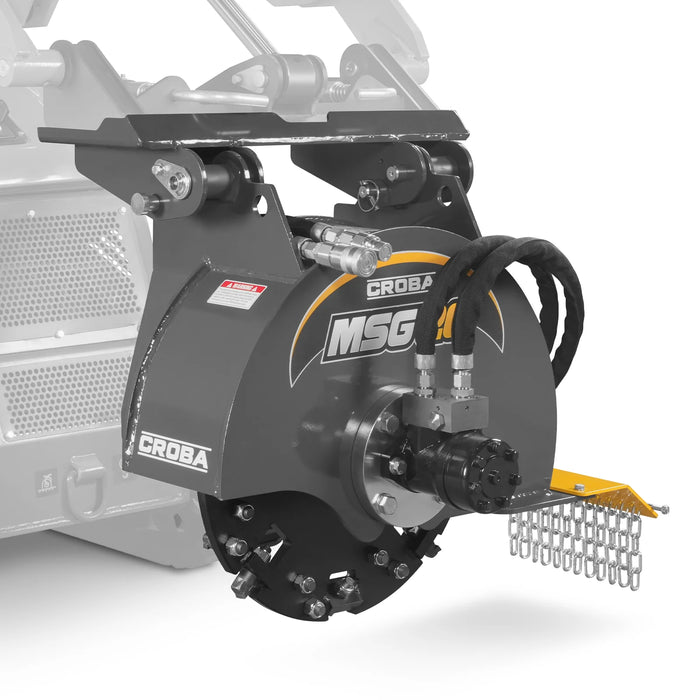 20" Flywheel Diameter Mini Skid Steer Stump Grinder with 24 Carbide Te - MechMaxx