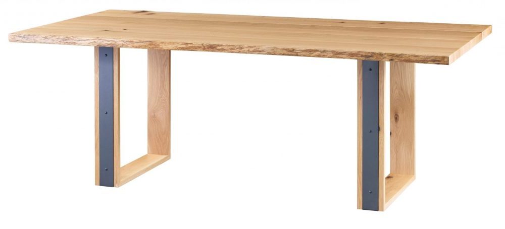 2080 Summit Rectangle Dining Table - Steel Accent Base