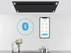 Matte black Victory Sunset Bluetooth ceiling mount range hood