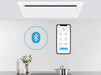 Matte white Victory Sunset Bluetooth ceiling mount range hood