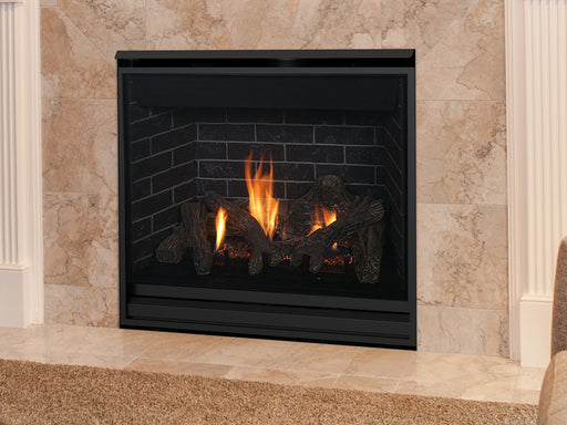 Superior DRT3035 35" direct vent gas fireplace shown with Vista façade (sold separately)