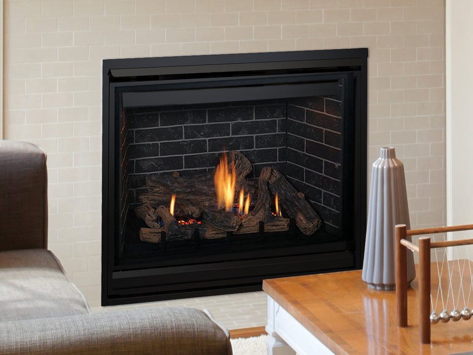 Superior DRT3540 40" direct vent gas fireplace shown with Vista façade (sold separately)