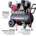 20 Gallon Portable Air Compressor 6.5HP Honda GX200 Engine Horizontal Tank 13.5 CFM @ 90 PSI Gas-Powered - back view
