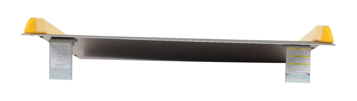 Vestil TAS-10-6048 aluminum dock board steel curb - view 4
