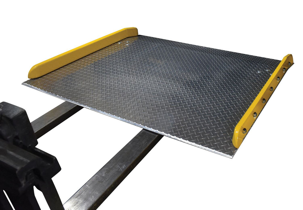 Vestil TAS-10-6048 aluminum dock board steel curb - view 7