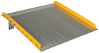 Vestil TAS-10-6060 Aluminum Dock Board Steel Curb 60 in. x 60 in. 10,000 lb. Capacity Silver