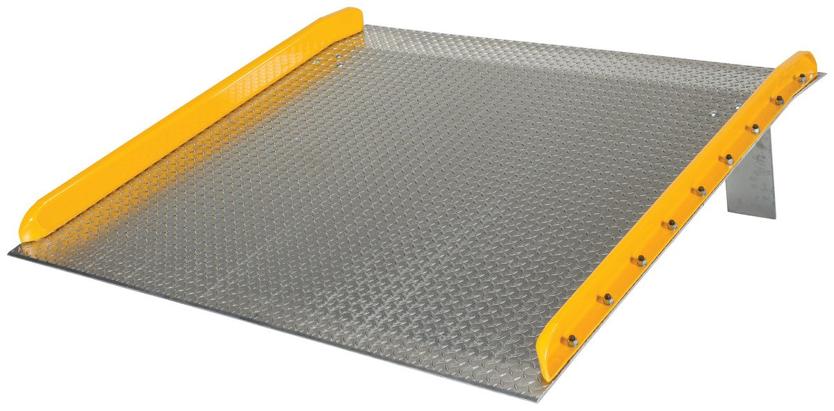 Vestil TAS-10-6060 aluminum dock board steel curb - view 2