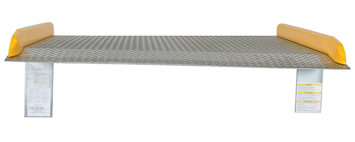 Vestil TAS-10-6060 aluminum dock board steel curb - view 4