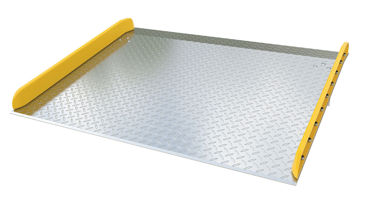 Vestil TAS-10-7260 aluminum dock board steel curb - view 2