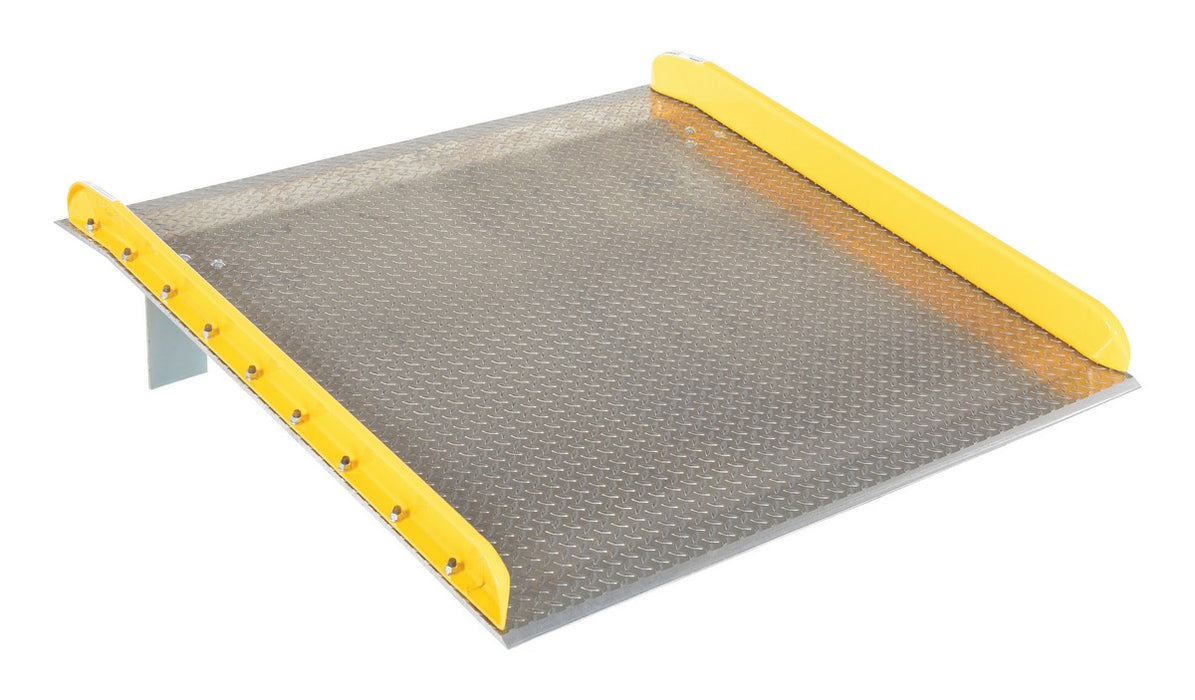 Vestil TAS-15-6060 Aluminum Dock Board Steel Curb 60 in. x 60 in. 15,000 lb. Capacity Silver