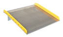 Vestil TAS-15-6060 Aluminum Dock Board Steel Curb 60 in. x 60 in. 15,000 lb. Capacity Silver