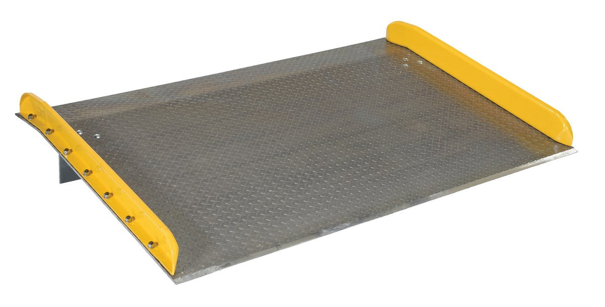 Vestil TAS-20-7248 Aluminum Dock Board Steel Curb 72 in. x 48 in. 20,000 lb. Capacity Silver