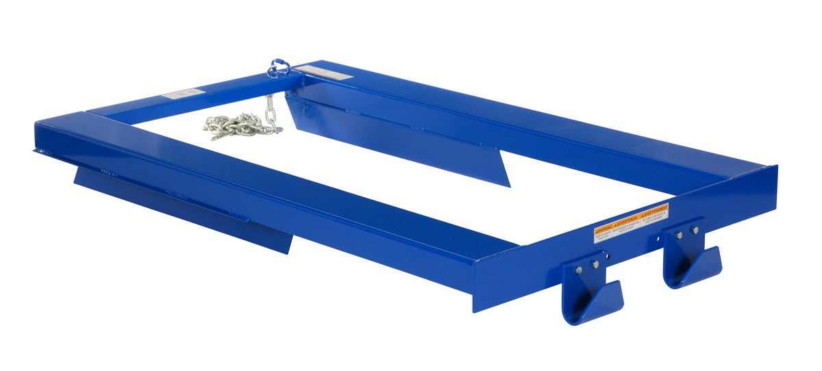 Vestil TCD-FM-E Steel Fork Mounted Trash Can Dumper 500 lb. Capacity Blue