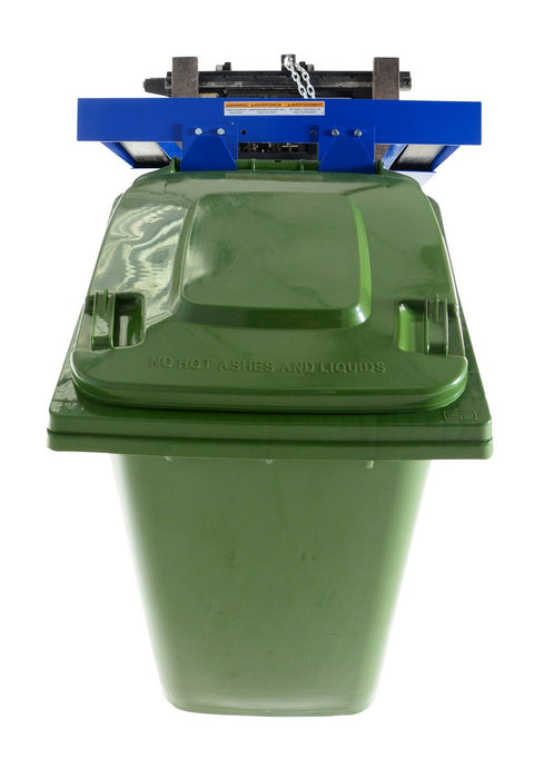 Vestil TCD-FM-E steel fork mounted trash can dumper - view 4