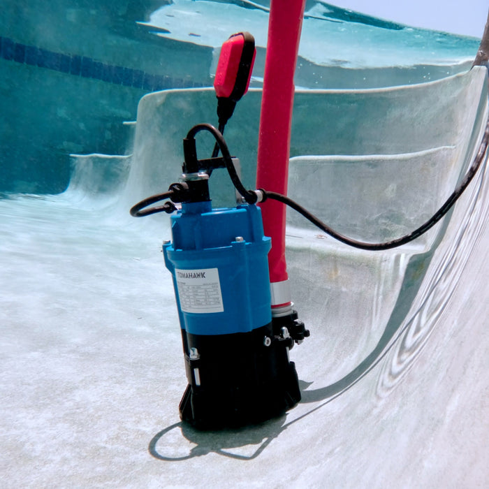 Tomahawk 1/2 HP Submersible Trash Pump, 66 GPM / 3960 GPH, 400W 2" Discharge for Dewatering... Water Pumps - Detail View