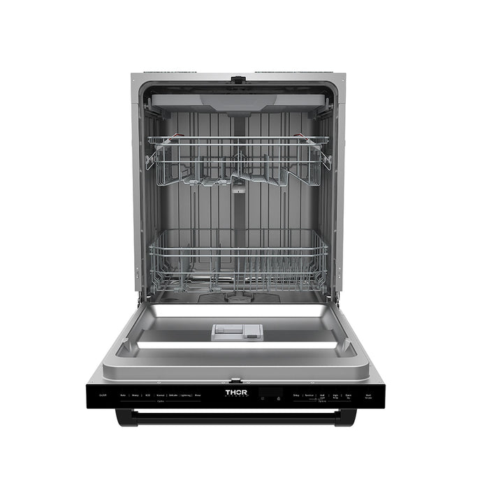 Thor Kitchen 24-Inch Black Dishwasher (TDW24C7B) – front open