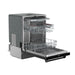 Thor Kitchen 24-Inch Black Dishwasher (TDW24C7B) – left open