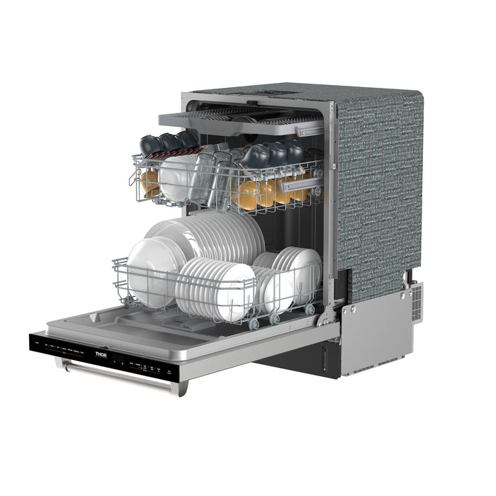 Thor Kitchen 24-Inch Stainless Dishwasher (TDW24C7) – right open