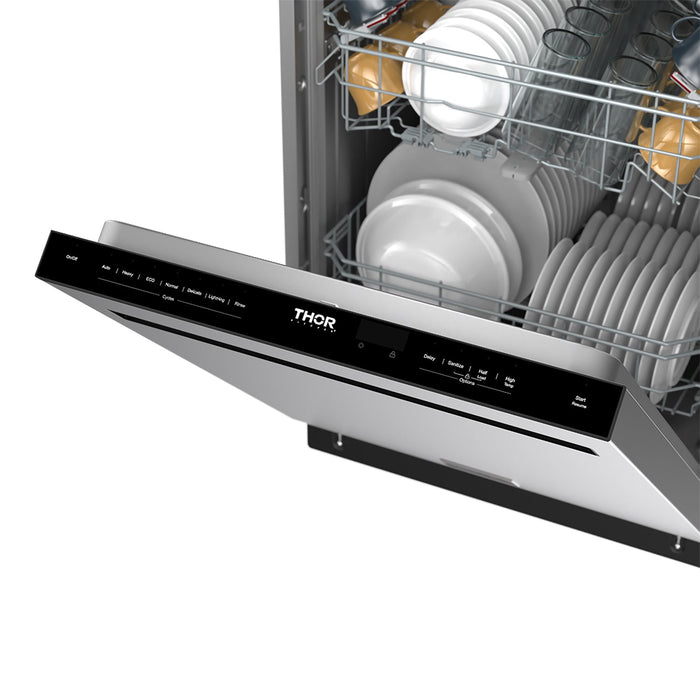 Thor Kitchen 24-Inch Pocket Handle Dishwasher (TDW24PT) – right angle controls