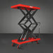 Mobile Double Scissor Lift Table Cart 2200lbs Capacity,  Platform Size,  47.2" x 24",  Height 66.9" ,  TFD22