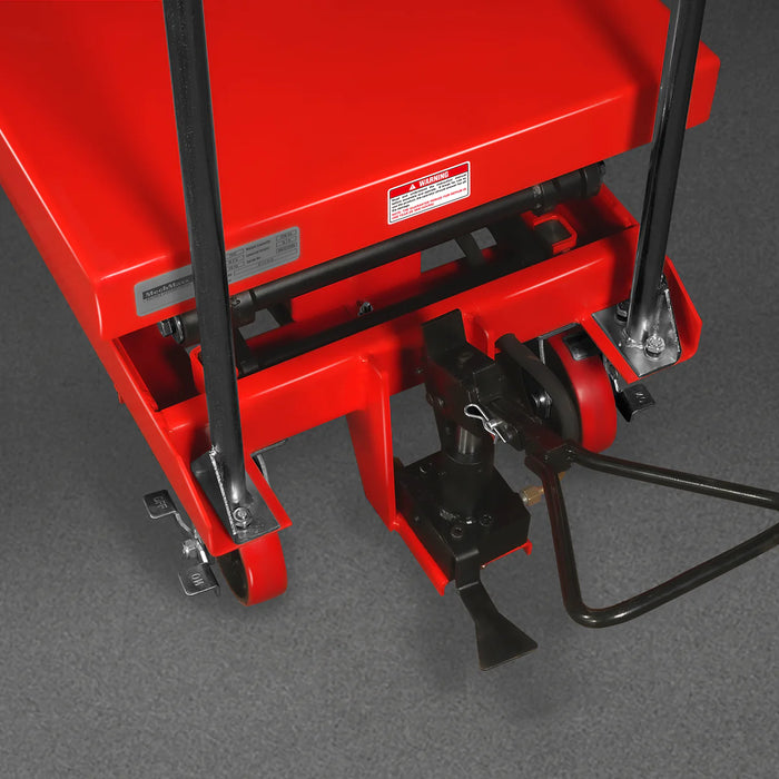 Mobile Double Scissor Lift Table Cart 2200lbs Capacity,  Platform Size,  47.2" x 24",  Height 66.9" ,  TFD22