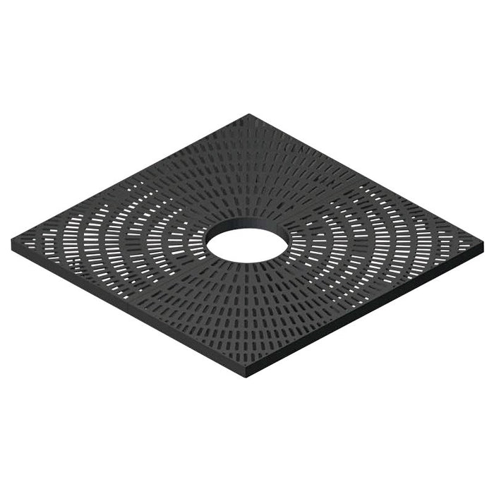 Vestil TG-4S-BK 100% Recycled Plastic Tree Grate Square 48 in. x 48 in. x 2 in. Black