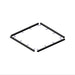 Vestil TG-4S-F-BK 100% Recycled Plastic Tree Grate Frame Square 48 in. x 1-1/2 in. x 1-1/2 in. Black