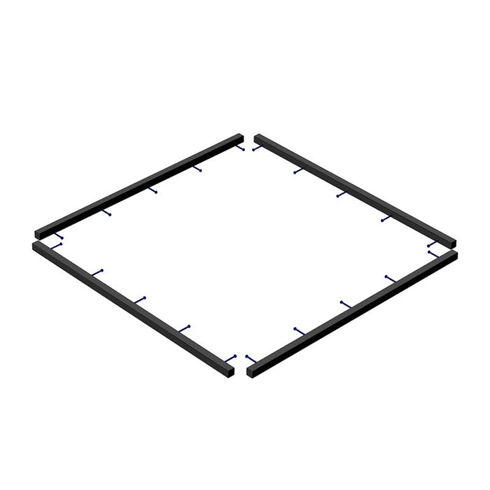 Vestil TG-5S-F-BK 100% Recycled Plastic Tree Grate Frame Square 54 in. x 1-1/2 in. x 1-1/2 in. Black