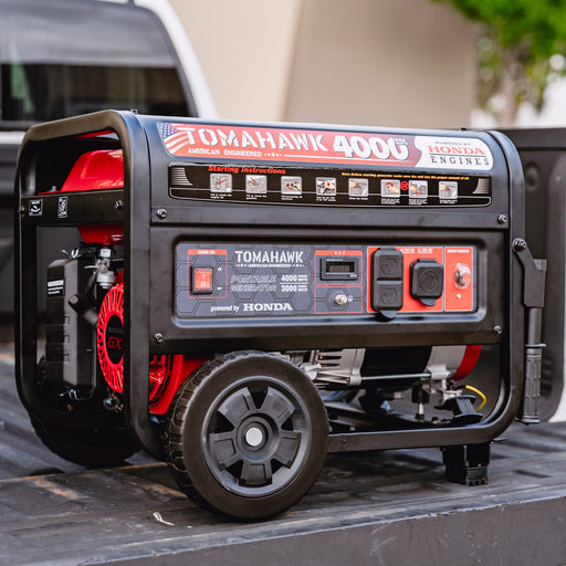 Tomahawk Power 4000 Watt Honda Powered Generator Portable Gas Power Professional Use - Alternate View