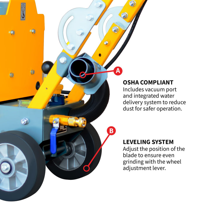 Tomahawk Power 10" Electric Concrete Floor Grinder 1.5HP Motor for Smoothing, Floor Prep, Coatings - Product Image 8