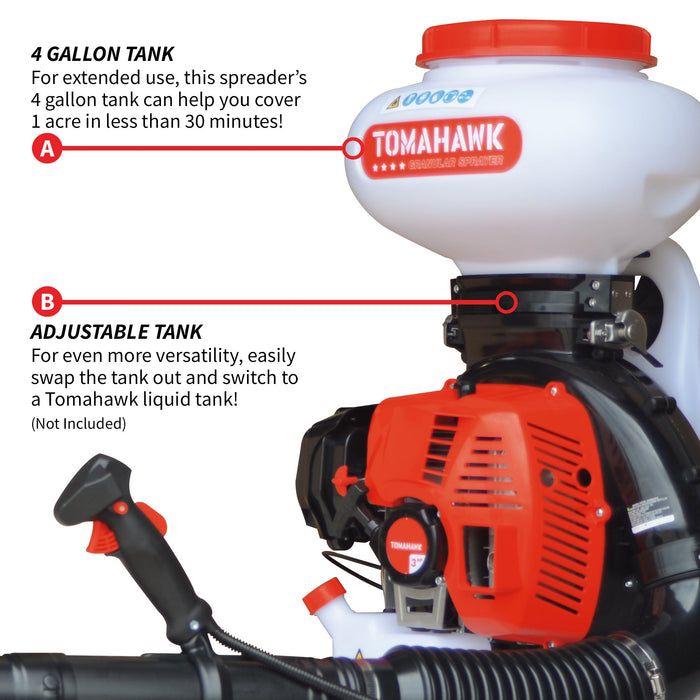 Tomahawk Power 4 Gal Motorized Fertilizer Spreader Broadcast Lawn Seed Ice Melt Salt - Product Image 7